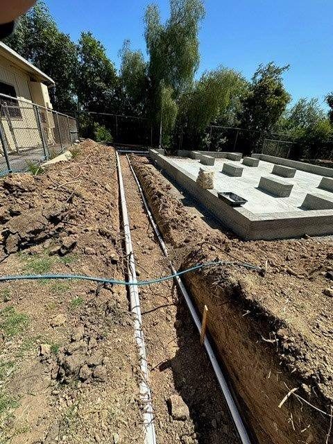 Sewer pipe repair at a local home